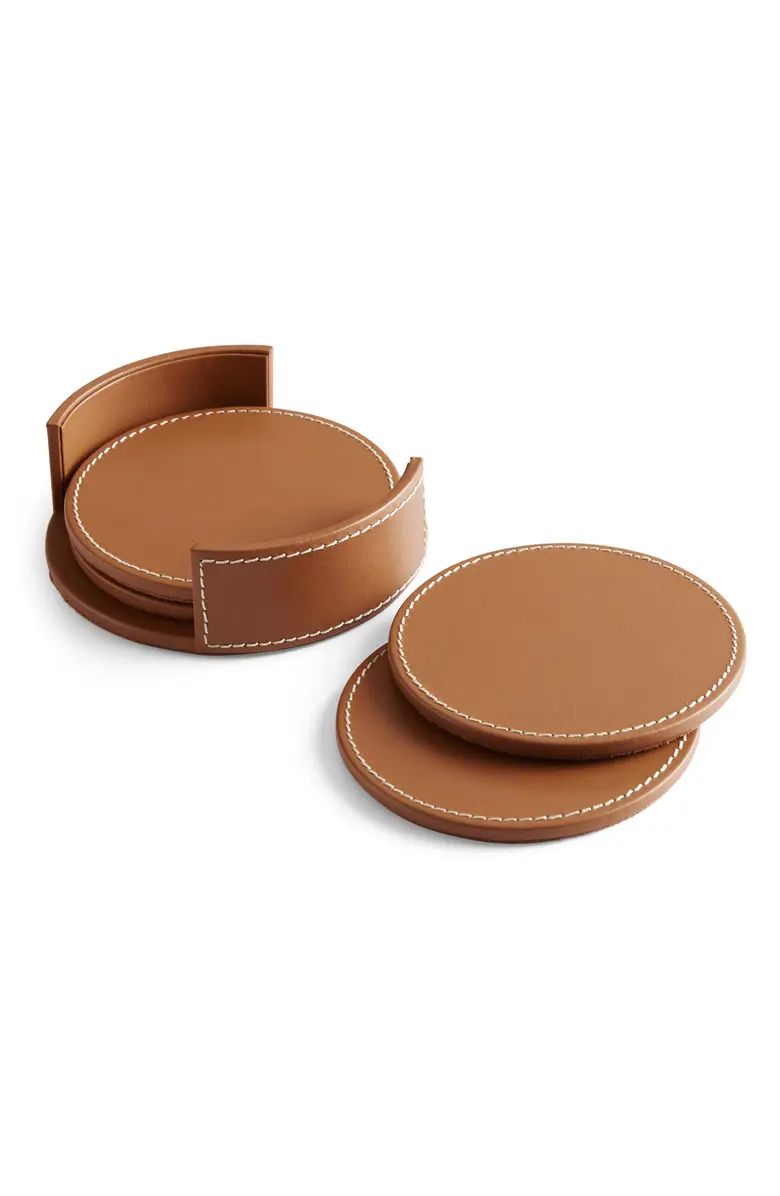 Wyatt Set of 4 Leather Coasters | Nordstrom