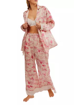 Free People Women's Dreamy Days Pajama Set, Large | Belk