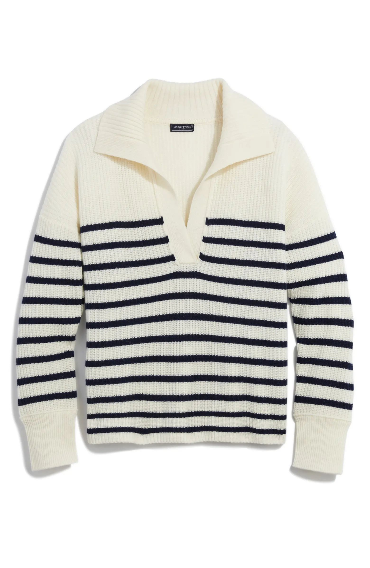 Stripe Cashmere Polo Sweater | Nordstrom