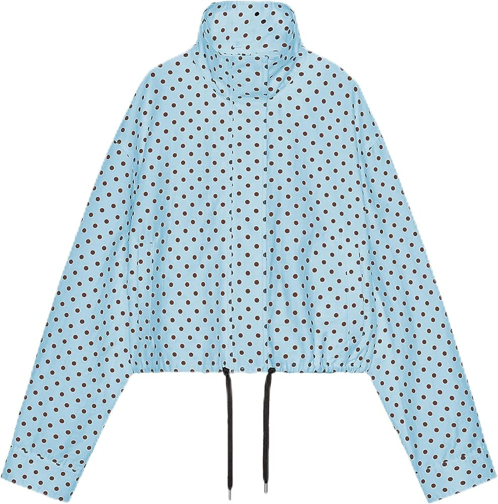 Songling Women Polka Dot Jacket Lightweight Zip Up Coat 2026 Trendy Fall Outfits Cropped Spring J... | Amazon (US)