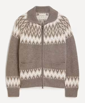 Cashmere Wool Ski Zip-Up Cardigan | Liberty London (UK)