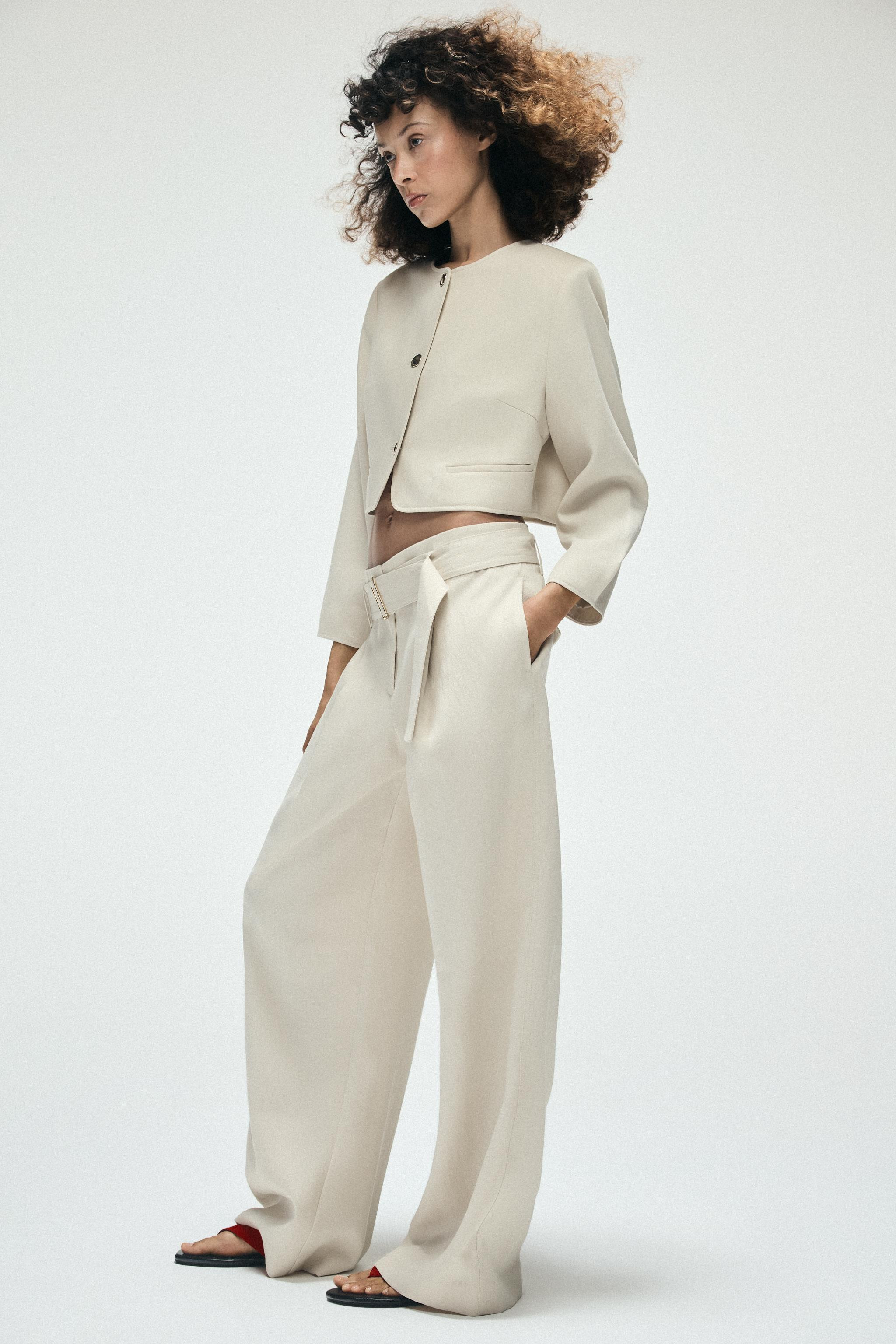 CROPPED BUTTONED BLAZER | Zara AU