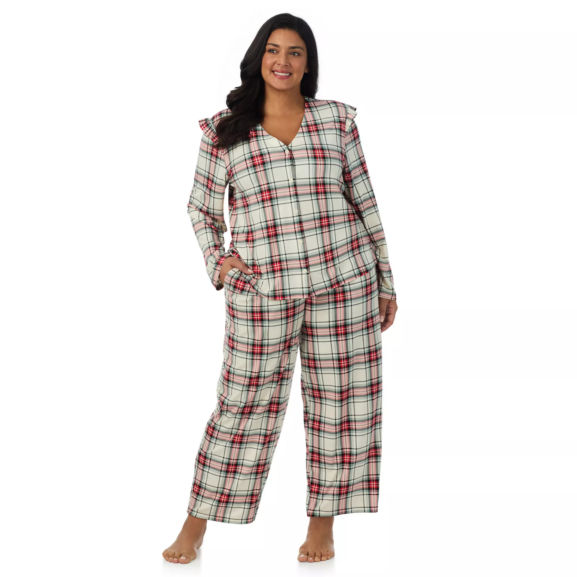Plus Size Draper James Cozy Long Sleeve Pajama Top & Pajama Bottoms Set | Kohl's