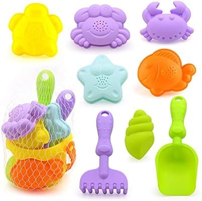3 otters Beach Toys Set, Baby Beach Toys Baby Bath Toys Beach Shovels RakesTool Kit Sand Bucket B... | Amazon (US)