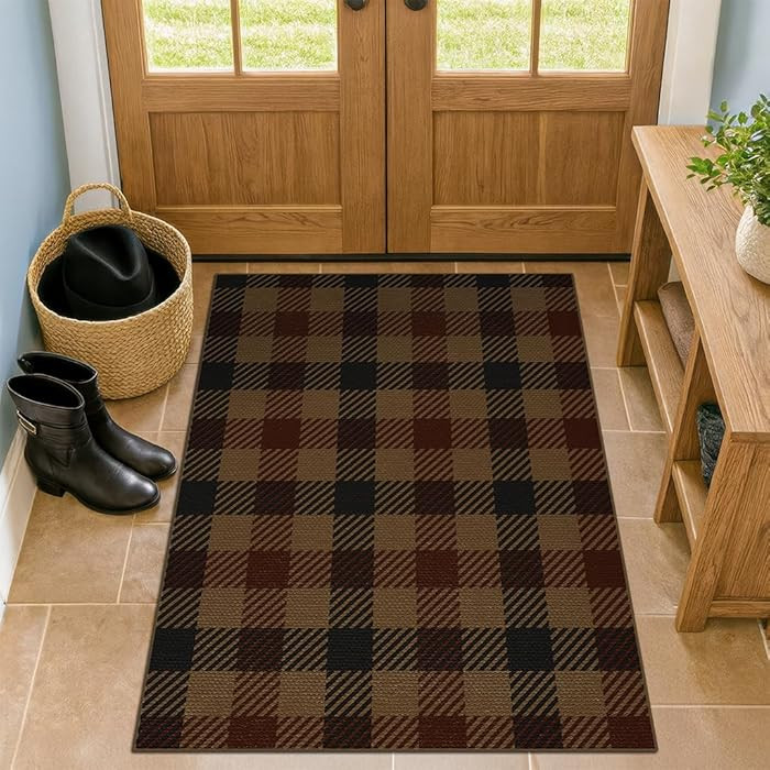 JTJ Vintage Large Door Mat Indoor Entrance - 3x4 Easy Jute Fall Rugs Outdoor for Patio, Balcony, ... | Amazon (US)