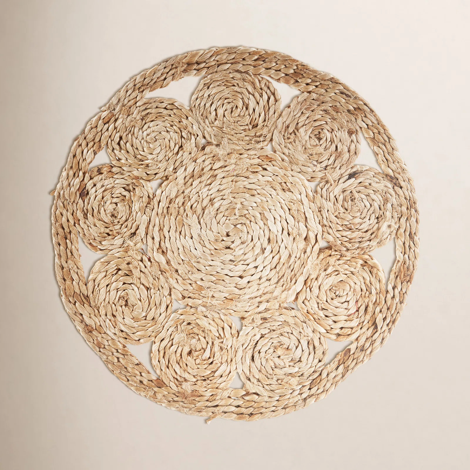 Birch Lane\u2122 Corso Natural Jute Geometric Round Placemat | Wayfair | Wayfair North America