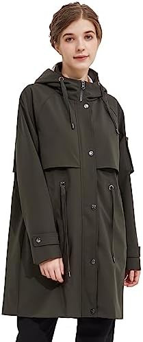 Orolay Women's Long Windbreaker Hooded Light Jacket Active Outdoor Anoraks | Amazon (US)