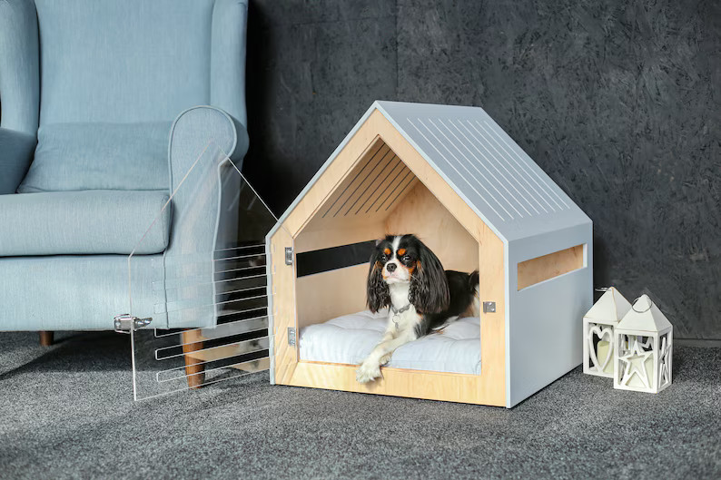 Modern dog and cat house with acrylic door PetSo. Dog bed, cat bed, dog and cat furniture, indoor... | Etsy (AU)