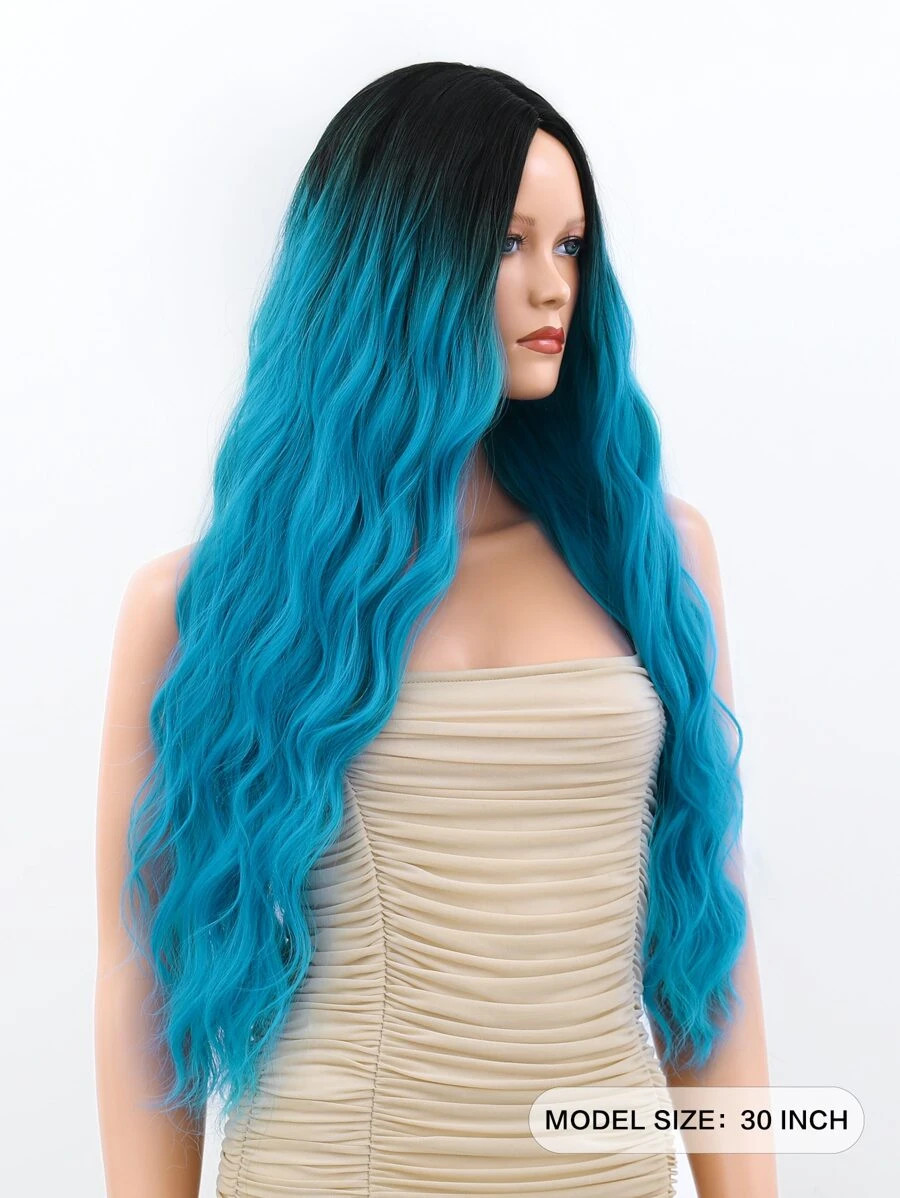 Ombre Long Curly Synthetic Wig | SHEIN