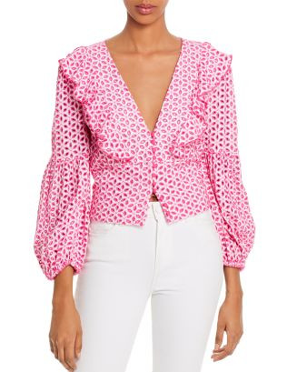Camille Eyelet Blouse | Bloomingdale's (US)