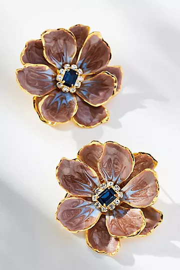 The Pink Reef Hand-Painted Earrings | Anthropologie (US)