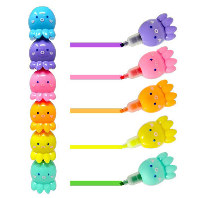 Wrapables Mini Stackable Highlighters, Cute Multi-color Markers, Octopus | Target
