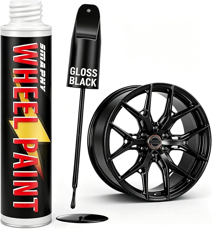 Gloss Black Rim Touch Up Paint, Rim Paint for Curb Rash & Scratch, Car Wheel Scratch Repair Kit f... | Amazon (US)