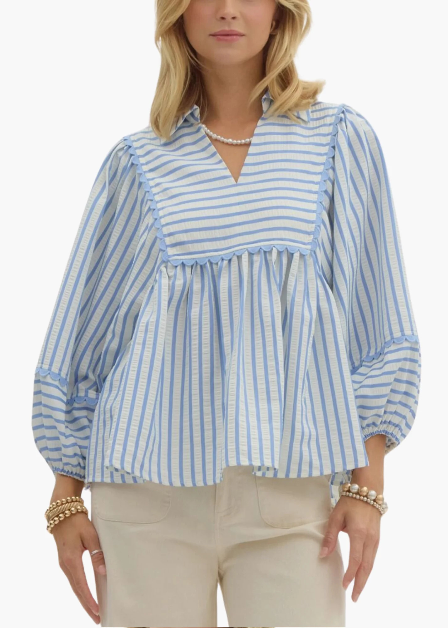 Nantucket Top in Blue | Poppy and Pink