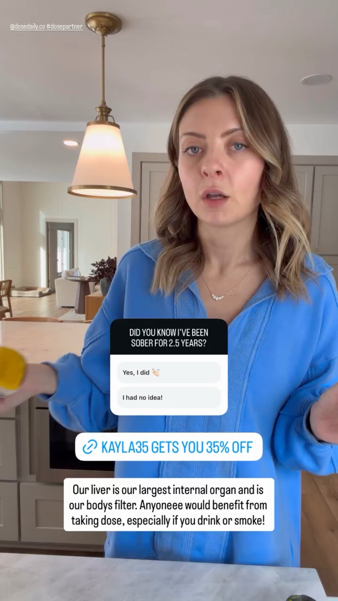 @dosedaily.co #dosepartner Our liver is our largest internal organ and is our bodys filter. Anyoneee would benefit from taking dose, especially if you drink or smoke! 

#LTKselfcare #LTKdayinmylife #LTKmomlife