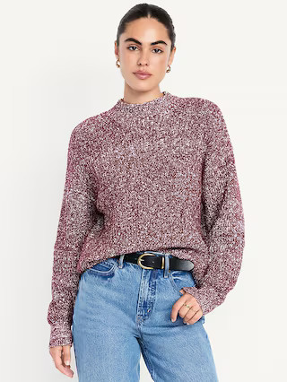 SoSoft Cropped Mock-Neck Sweater | Old Navy (US)