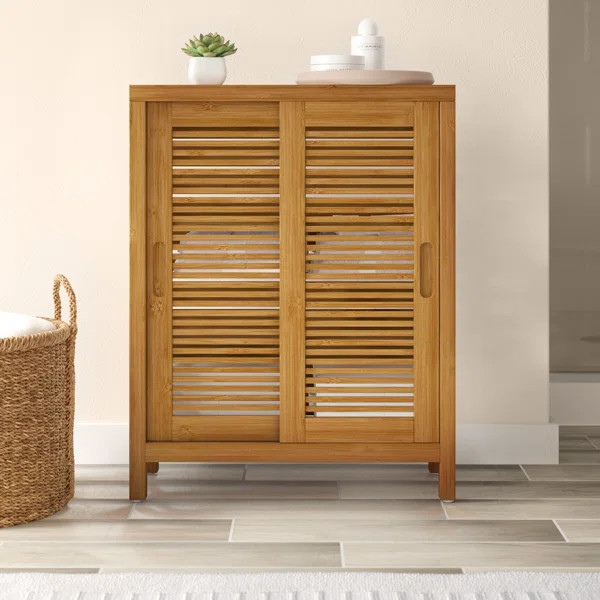 Ayden Solid Wood Freestanding Bathroom Cabinet | Wayfair North America