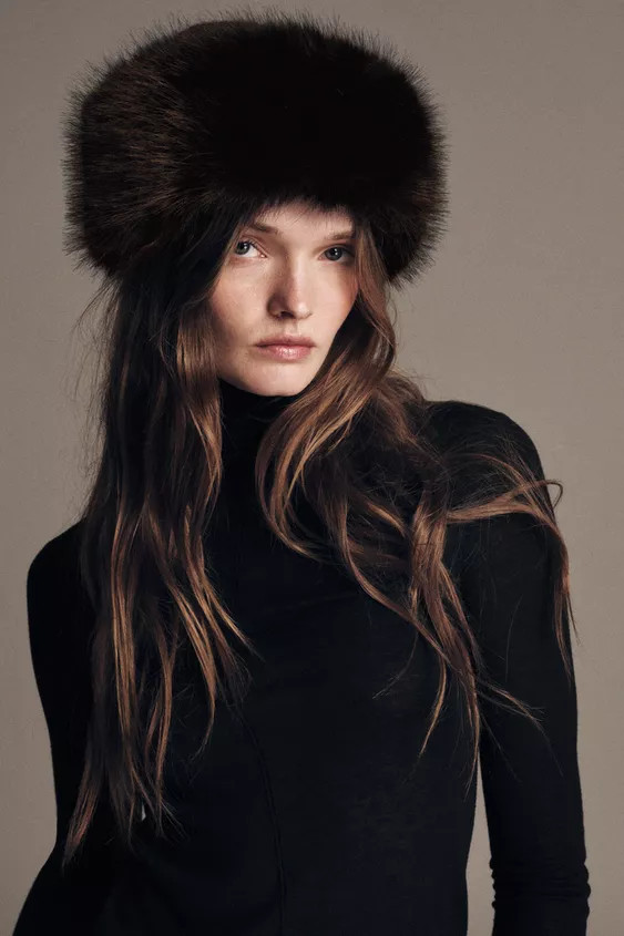 FAUX FUR KNIT BEANIE | Zara US