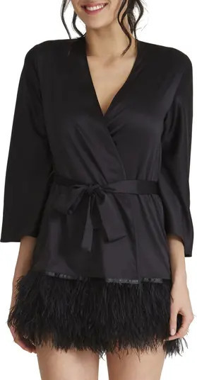 Rya Collection Swan Charmeuse & Ostrich Feather Wrap | Nordstrom | Nordstrom