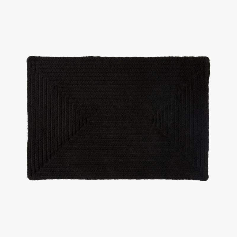 Borderline Black Doormat 2'x3' + Reviews | CB2 | CB2