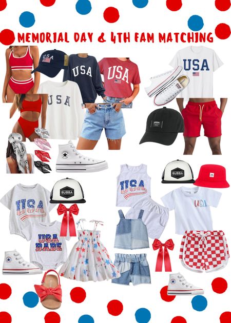 Family matching! 🇺🇸Linked everything in 2 posts! #amazon #4thofjulyoutfit #memorialdayoutfit #summeroutfit #familymatching 

#LTKkids #LTKstyletip #LTKfamily