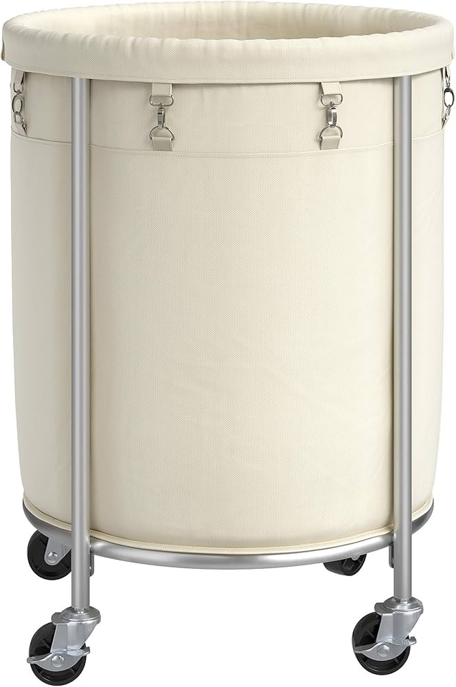 ELYKEN Laundry Basket with Wheels, 170L Rolling Laundry Hamper with Removable Bag and Steel Frame... | Amazon (US)