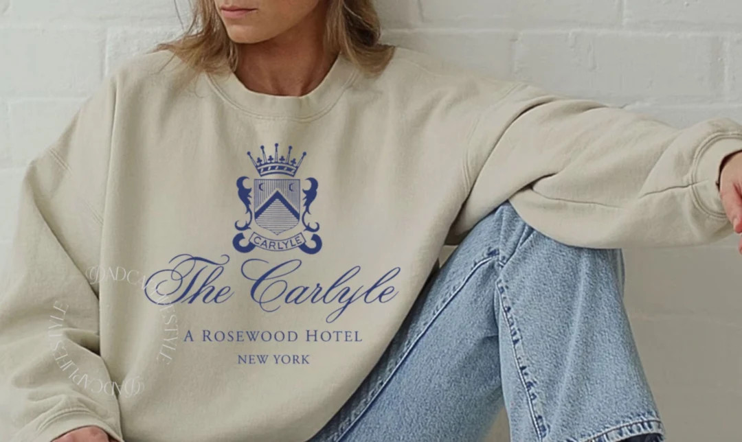 The Carlyle Hotel New York City Sweatshirt | 90s Vintage Style Y2K Aesthetic Sweatshirt | Sporty ... | Etsy (US)