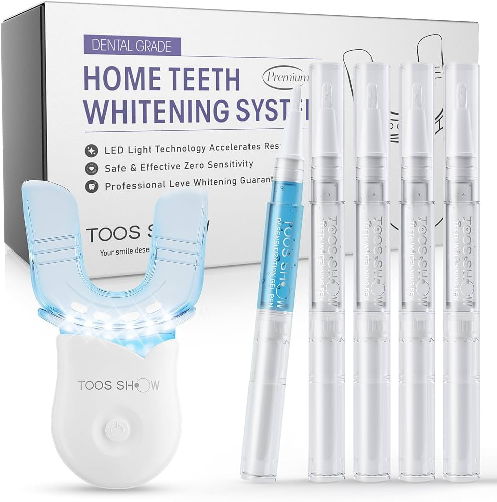 Teeth Whitening Kit for Sensitive Teeth,with 4 x 35% CP Pen & 1 Remineralization Pen,LED Accelera... | Amazon (US)
