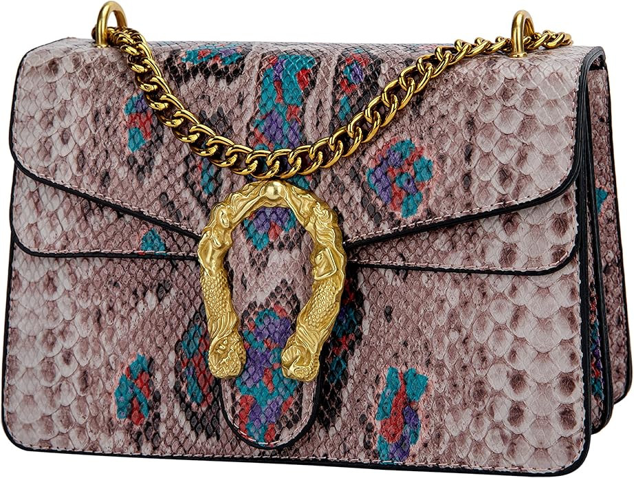 Small Crossbody Bags Chain Purse for Women - Trendy Animal Print Leather Shoulder Bag Clutch Purs... | Amazon (US)