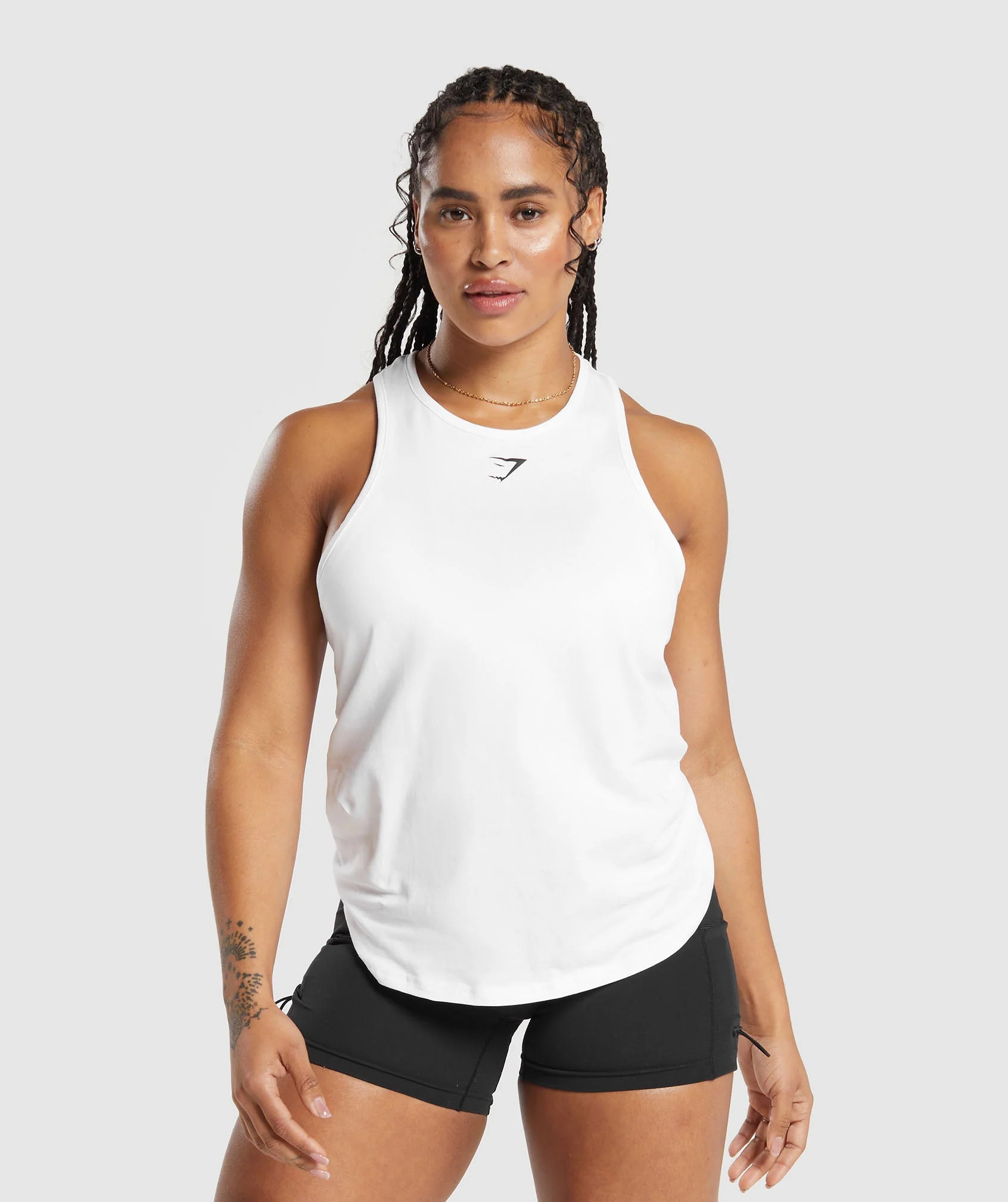 Gymshark Training Cotton Tank - White | Gymshark US