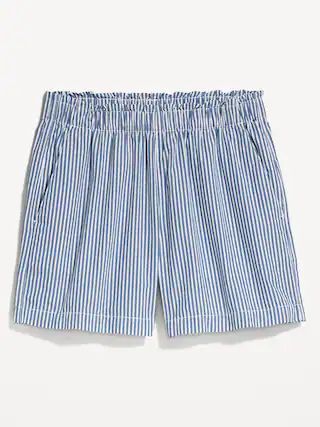 High-Waisted Striped Pull-On Shorts for Women -- 5-inch inseam | Old Navy (US)