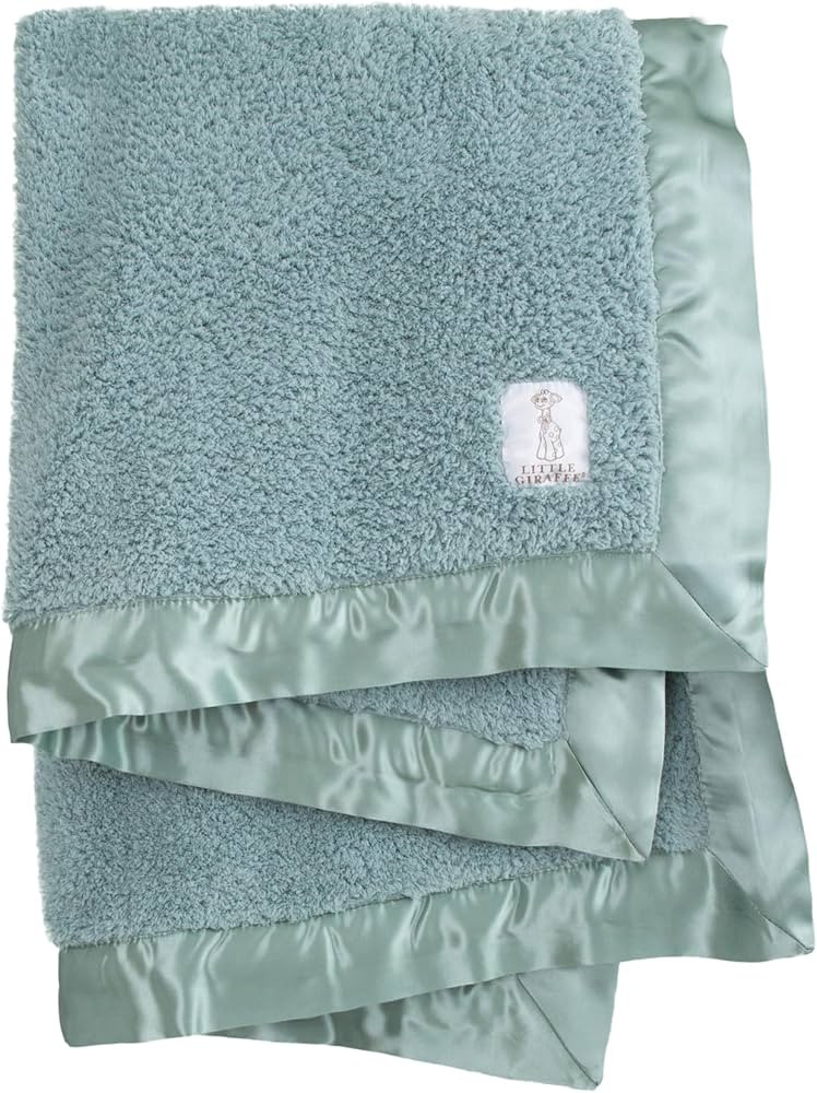 Little Giraffe Chenille Baby Blanket – 29x35” Soft Chenille with Satin Trim, Sage | Ultra-Sof... | Amazon (US)