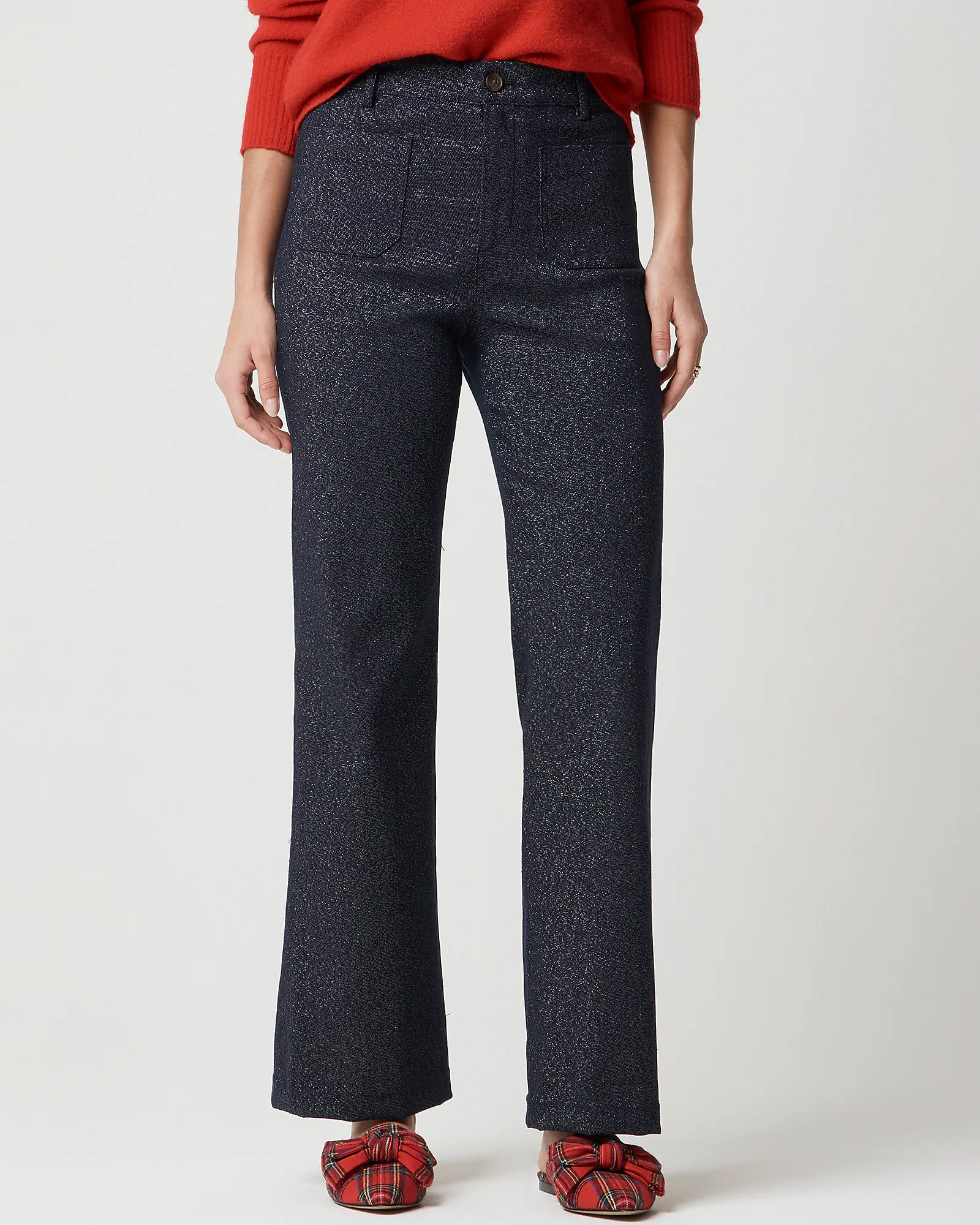 Sparkle-twill Lizzie patch-pocket pant | J.Crew Factory