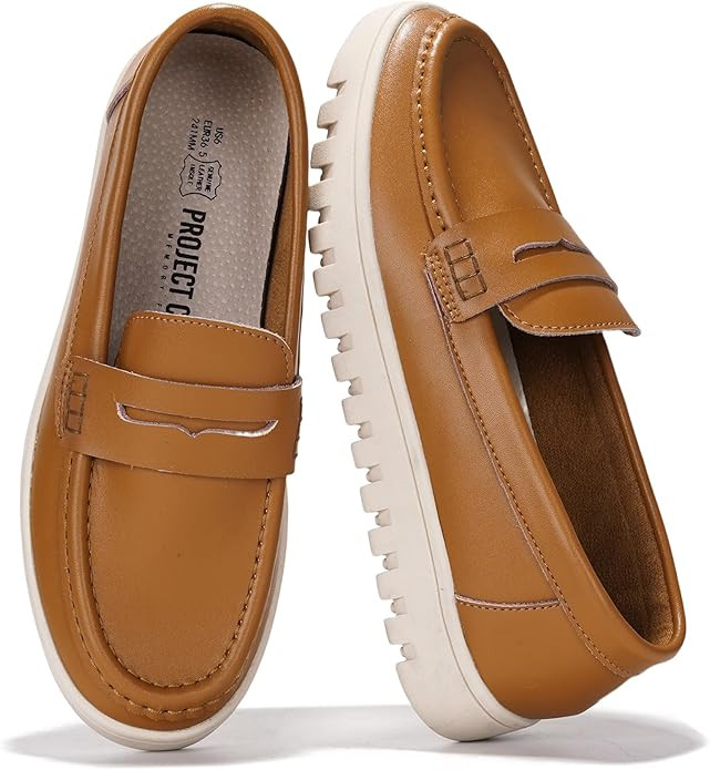 Project Cloud 100% Genuine Leather Slip-On Loafers for Women (Filide1) | Memory Foam Insole Light... | Amazon (US)