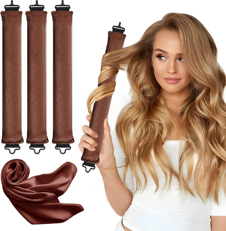 Heatless Velvet Hair Curler Jumbo Overnight Heatless Blowout Rods Heatless Curls Heatless Curls O... | Amazon (US)