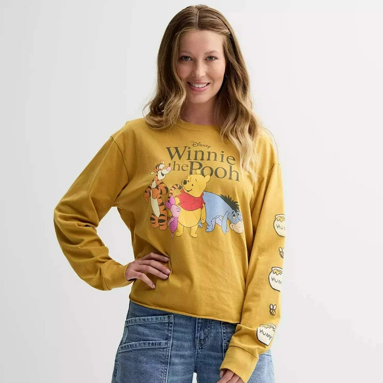 Women Disney's Winnie The Pooh Juniors' Graphic Skimmer Tee | Walmart (US)