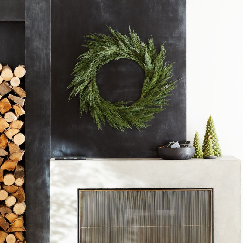 Cypress Wreath | Crate and Barrel | Crate & Barrel