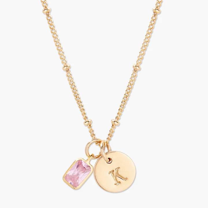 Mackenzie Birthstone Initial Pendant | Brook and York