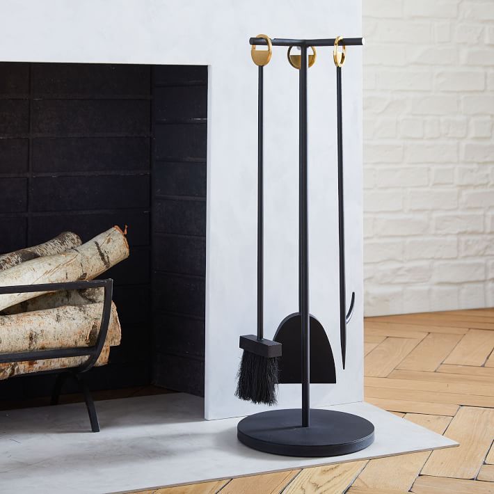 Graphic Fireplace Tools | West Elm (US)