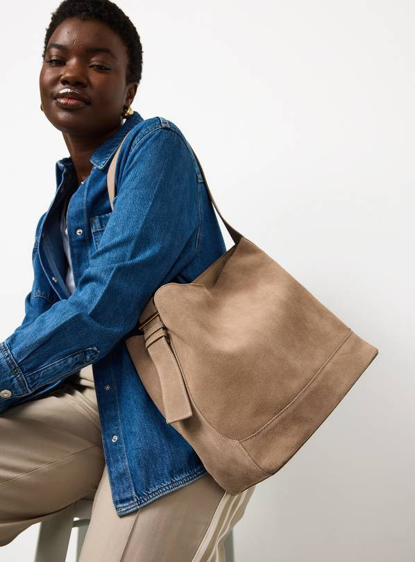 Neutral Suede Bucket Bag One Size | Tu Clothing