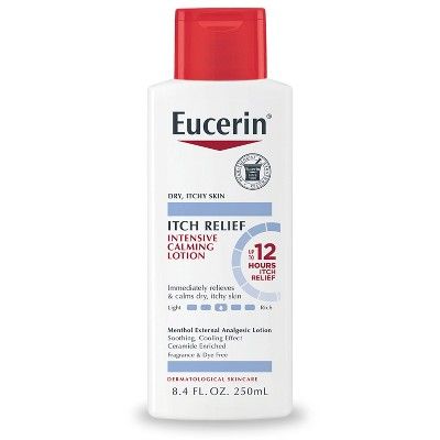 Eucerin Itch Relief Intensive Calming Lotion for Sensitive Dry Skin Unscented - 8.4 fl oz | Target