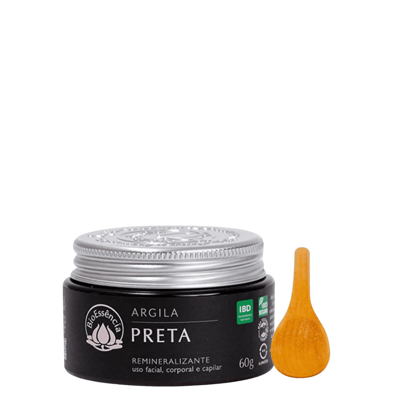 Máscara Facial de Argila BioEssência Preta | Beleza Na Web (BR)