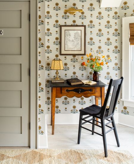 Cosmos Block Print Wallpaper, designed by Jenni Yolo, comes in four color variations  

#LTKhome