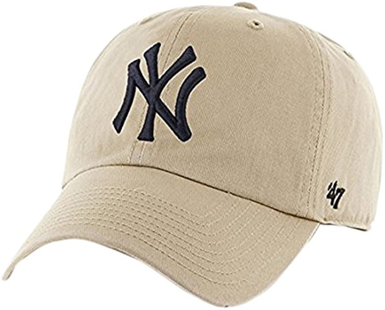 '47 New York Yankees Brand MLB Clean Up Adjustable Hat - Khaki | Amazon (US)