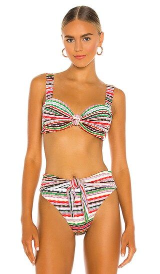 Hayden Bikini Top in Mer Stripe | Revolve Clothing (Global)