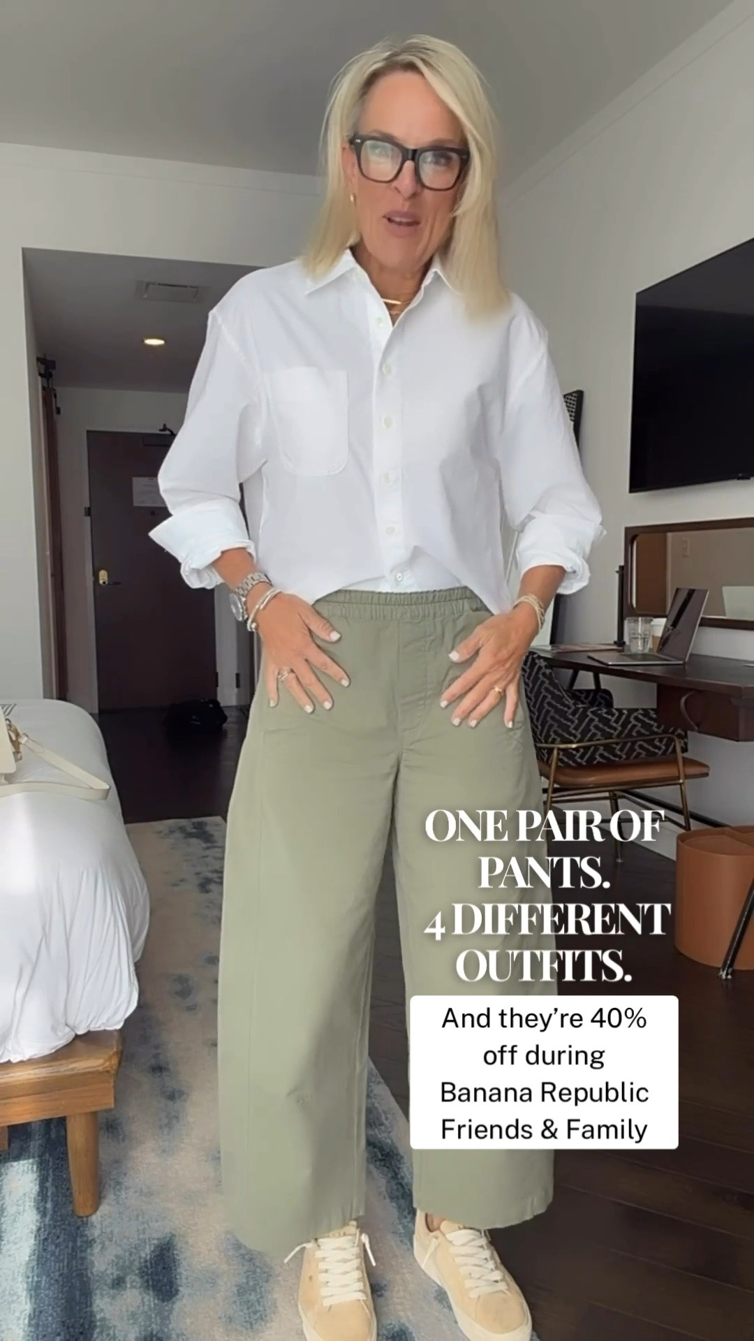 These Banana Republic pants are such a versatile wardrobe staple. I love how easily they work with a crisp button-up, sweater, or simple tee—and they can feel casual or a little more polished depending on how you style them.

And the timing is good because it’s Friends & Family at Banana Republic—40% off any full-price order! I’m wearing a small.

#LTKootd #LTKdayinmylife #LTKSaleAlert