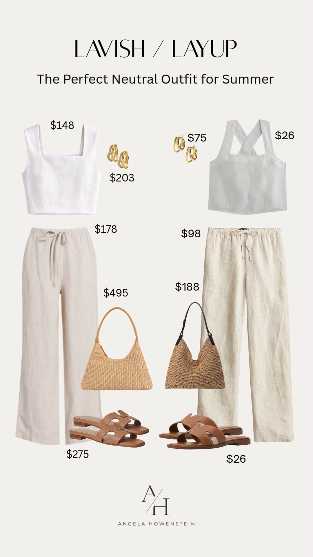 Lavish or Layup:Neutral summer outfit for women with linen pants and white top.

#LTKSeasonal #LTKootd #LTKOver40