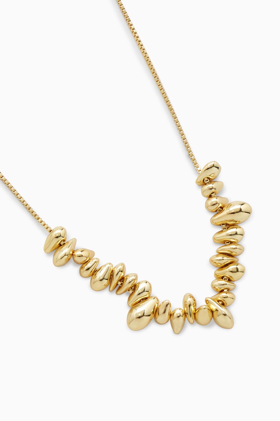 BEADED BOX CHAIN NECKLACE - GOLD - COS | COS UK