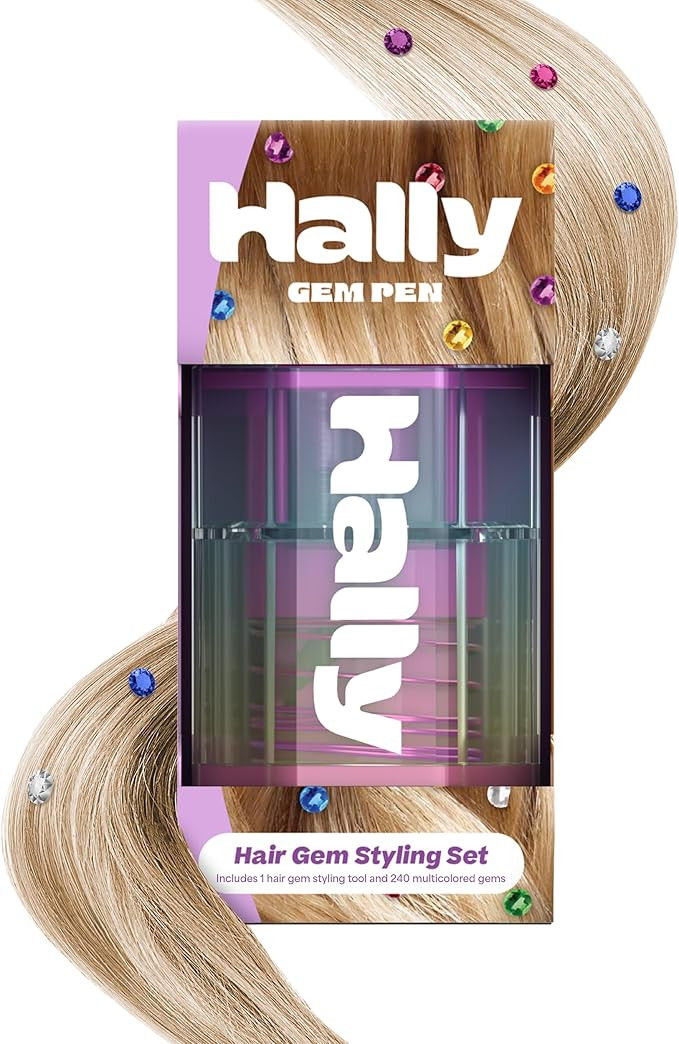 Hally Hair Gems Pen Applicator - Includes Hair Styling Tool with 240 Multicolored Adhesive Gem St... | Amazon (US)