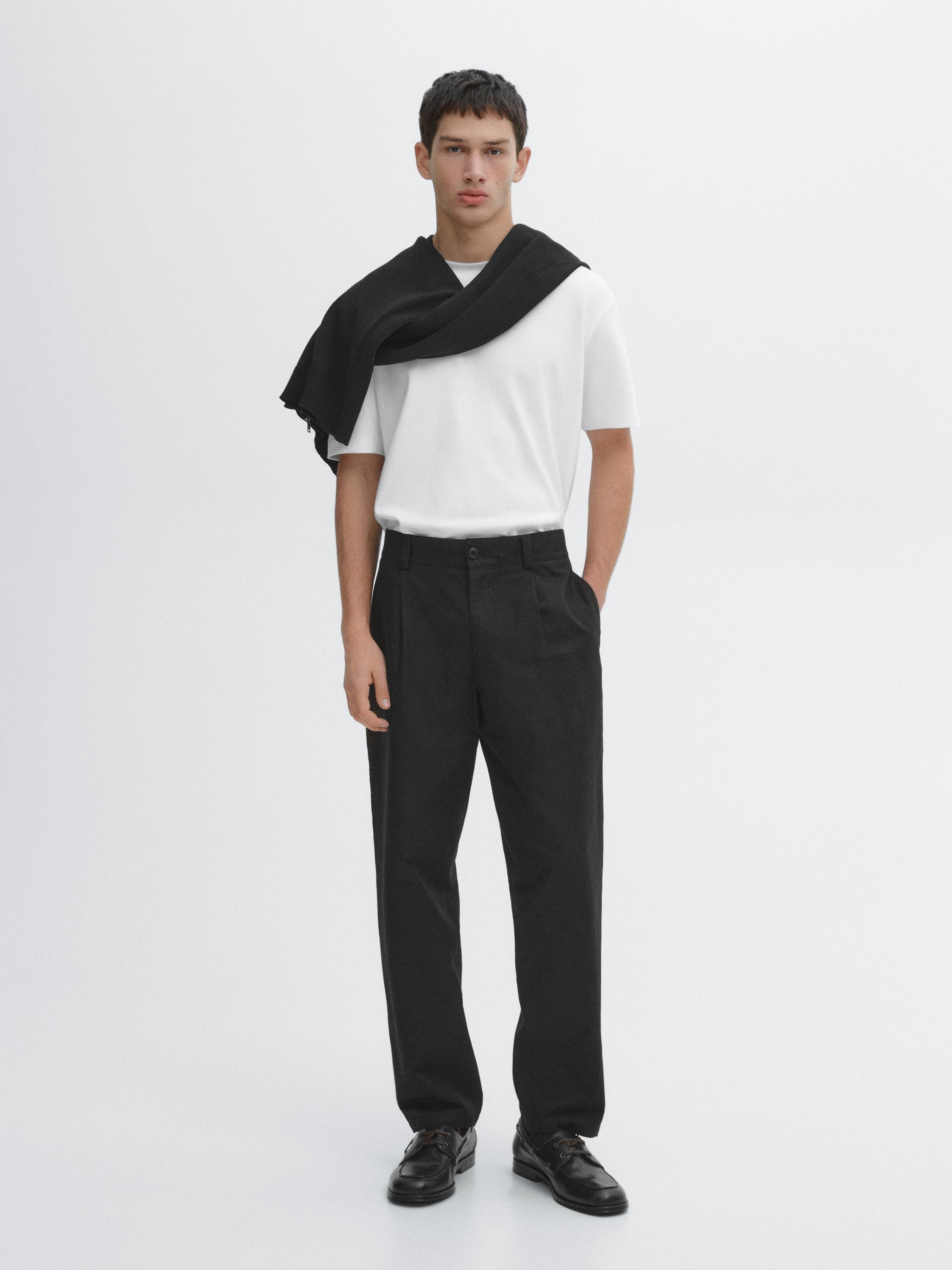 100% cotton medium weight T-shirt | Massimo Dutti UK